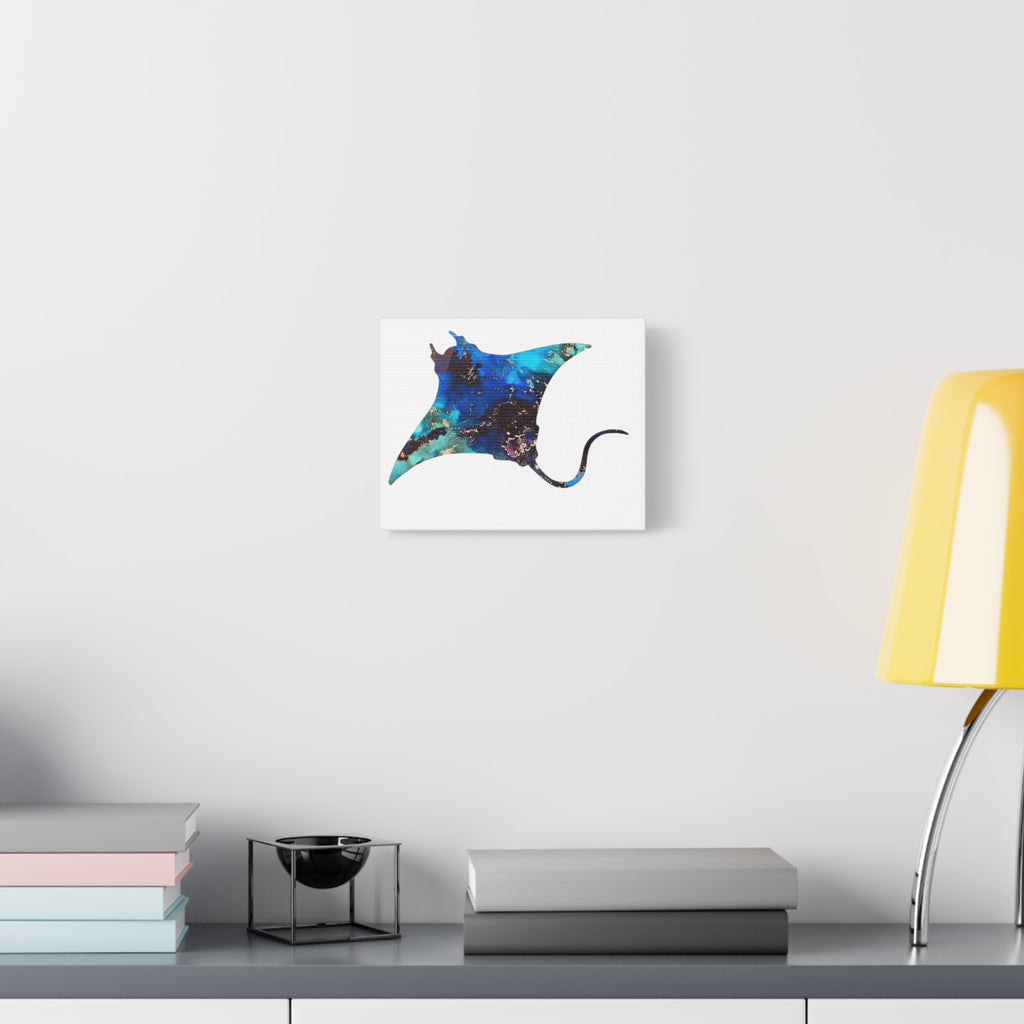 Giant Manta in Blue, Matte Canvas, Stretched, 1.25"