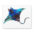 Giant Manta in Blue, Matte Canvas, Stretched, 1.25"