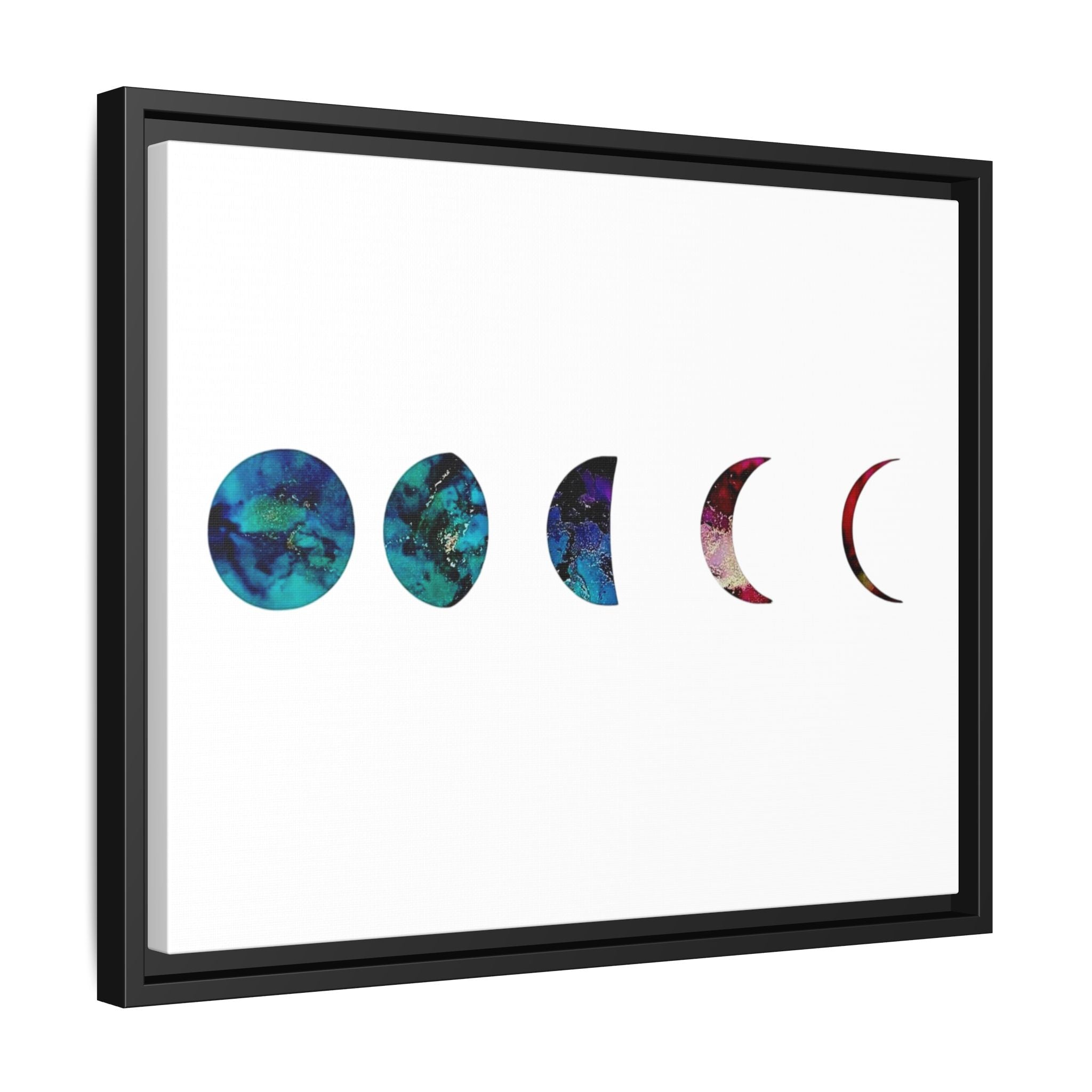 Moon Phases,Matte Canvas, Framed (Multi-color)