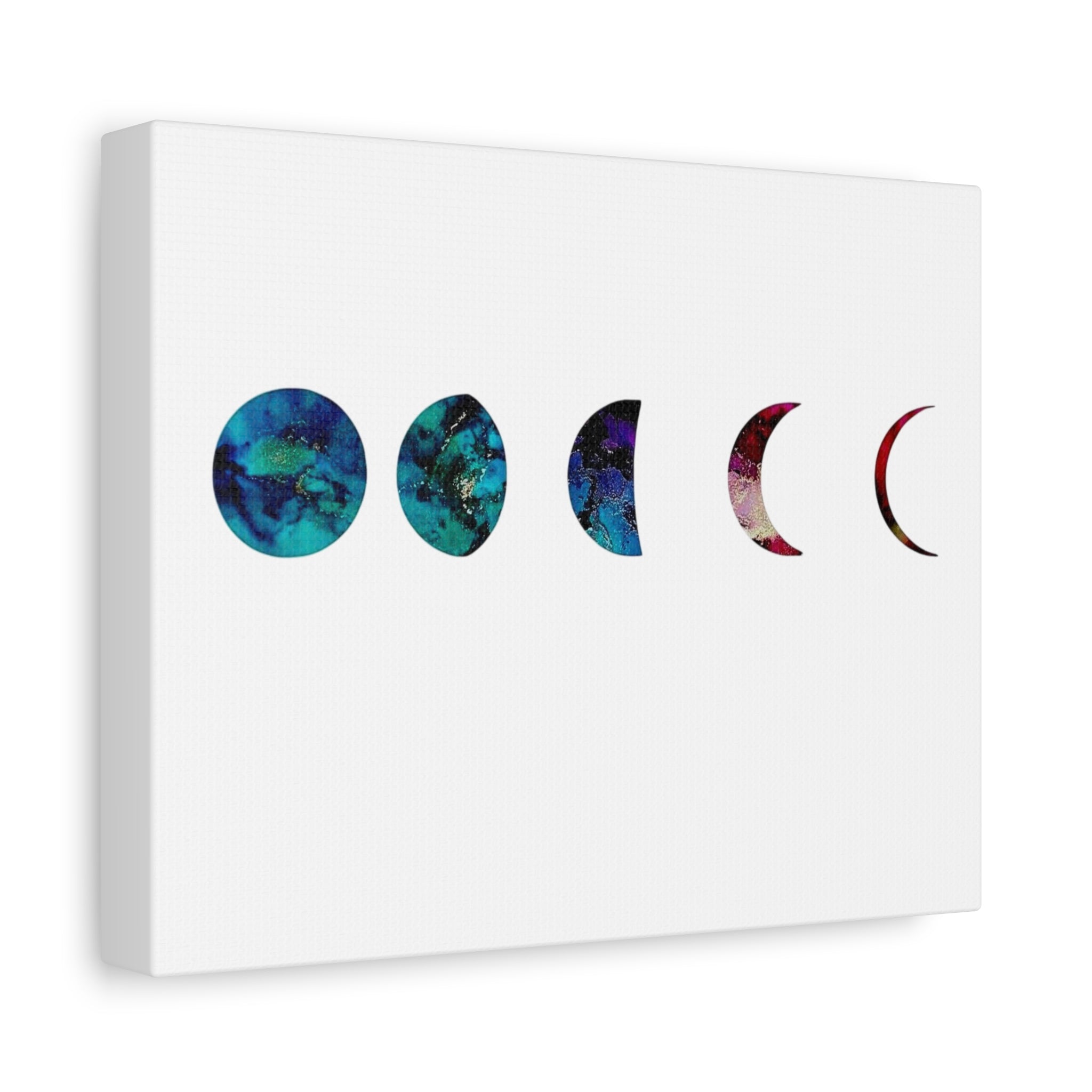 Moon Phases, Colorful, Matte Canvas, Stretched, 1.25"