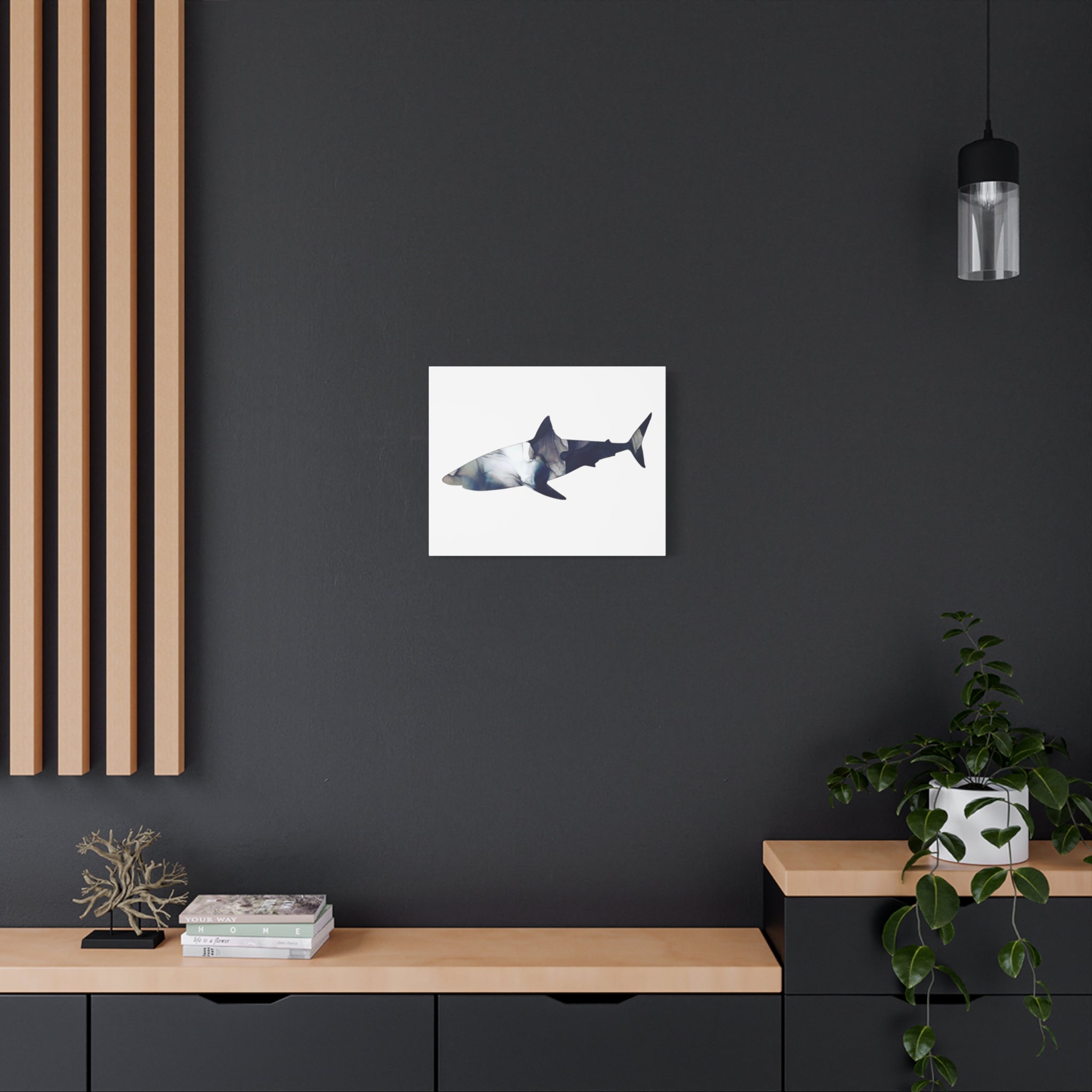 Great White in Gray, Matte Canvas, Stretched, 1.25"