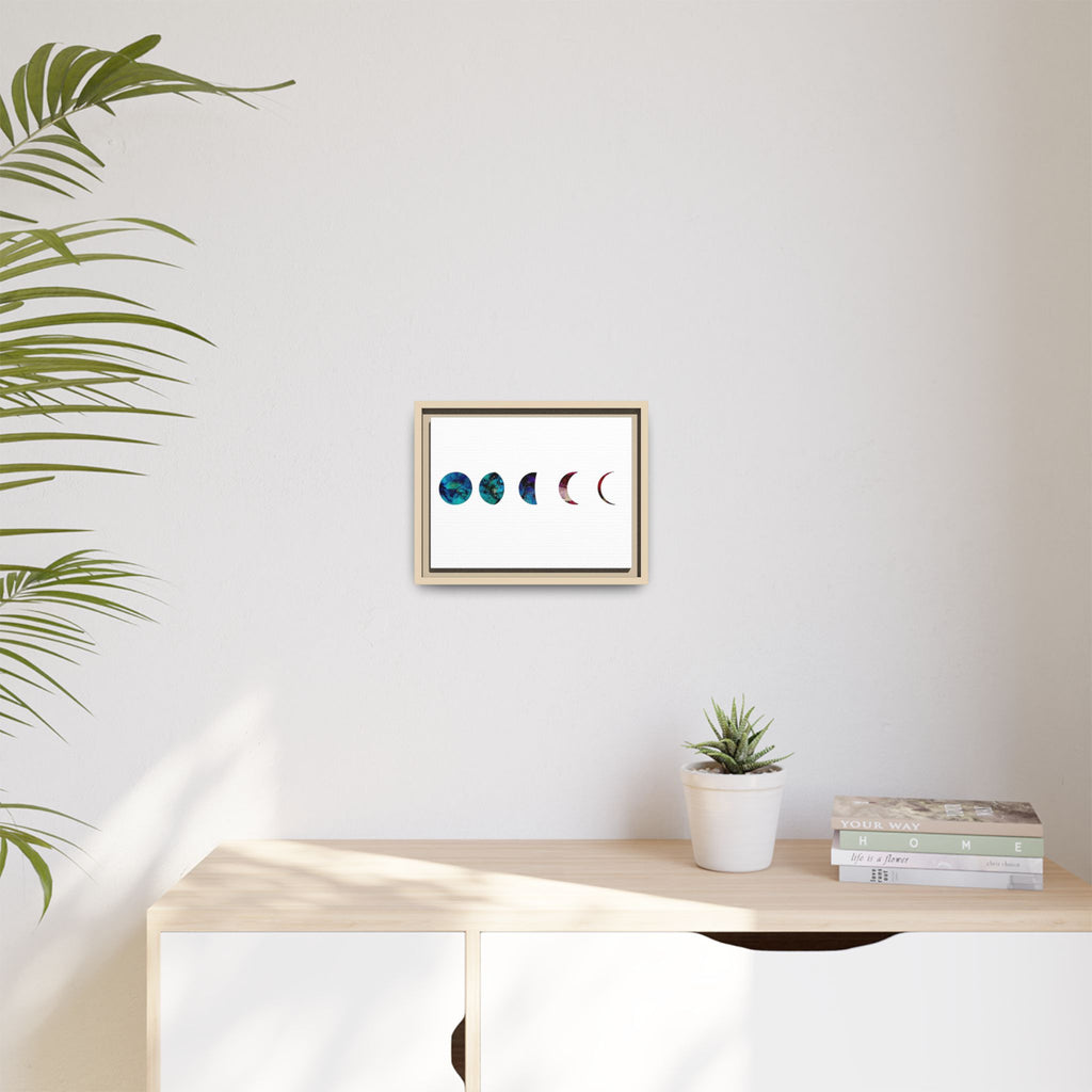 Moon Phases,Matte Canvas, Framed (Multi-color)
