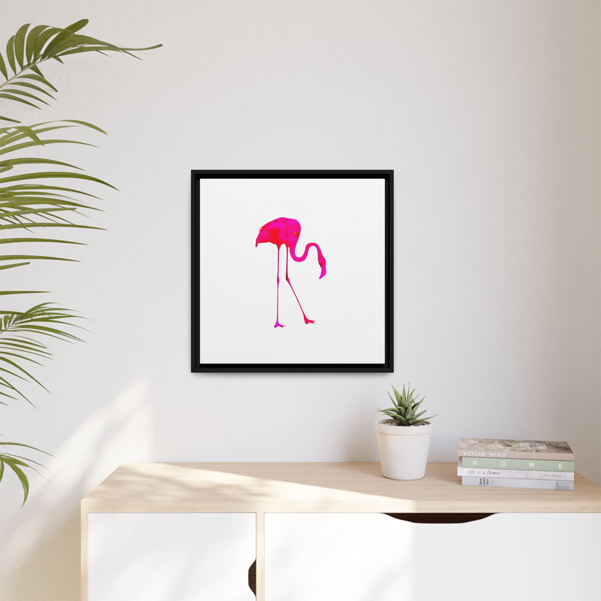 Flamingo 2, Matte Canvas, Framed (Multi-color)
