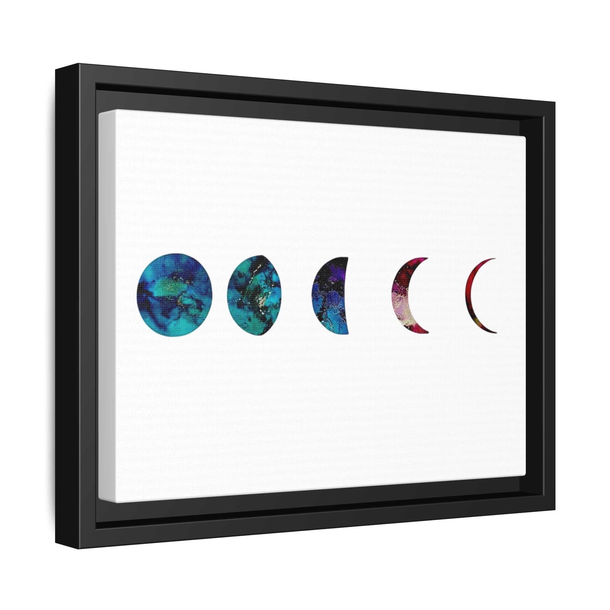 Moon Phases,Matte Canvas, Framed (Multi-color)