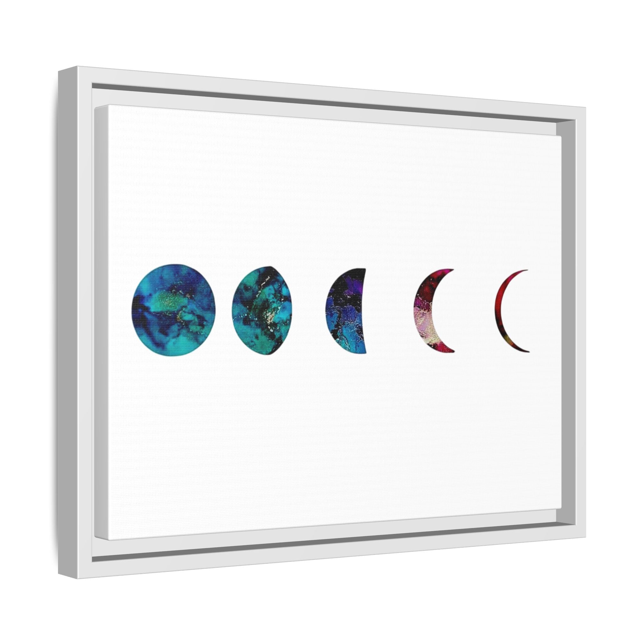 Moon Phases,Matte Canvas, Framed (Multi-color)