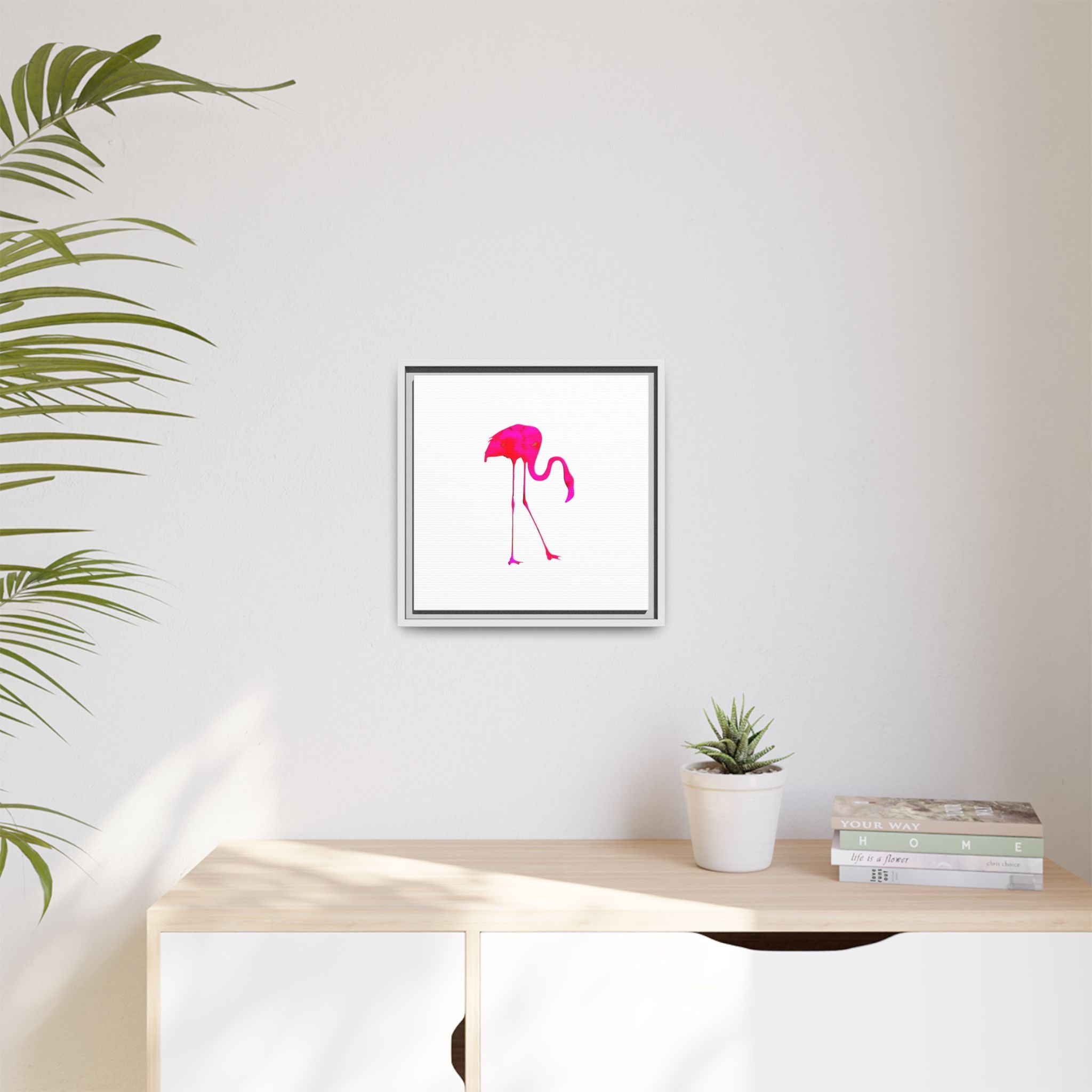 Flamingo 2, Matte Canvas, Framed (Multi-color)