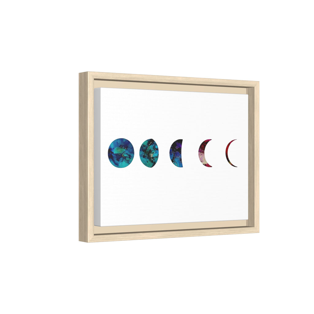 Moon Phases,Matte Canvas, Framed (Multi-color)