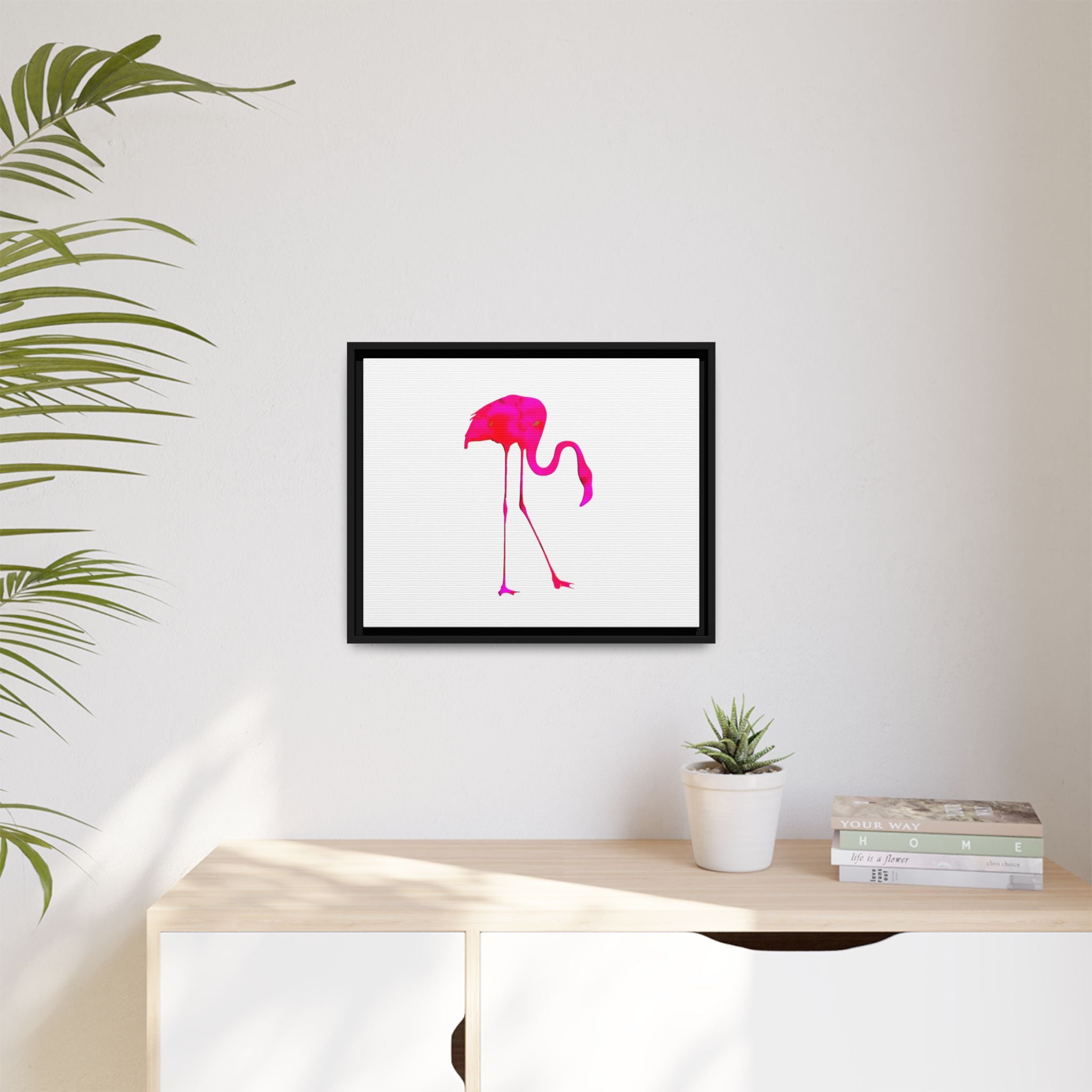 Flamingo 2, Matte Canvas, Framed (Multi-color)