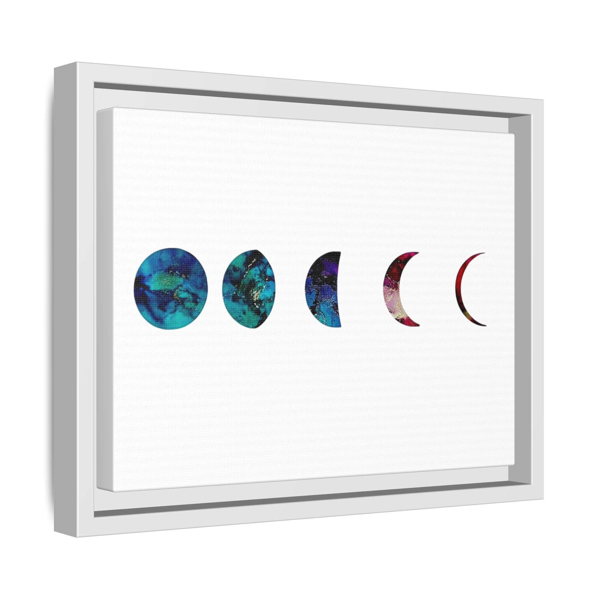 Moon Phases,Matte Canvas, Framed (Multi-color)