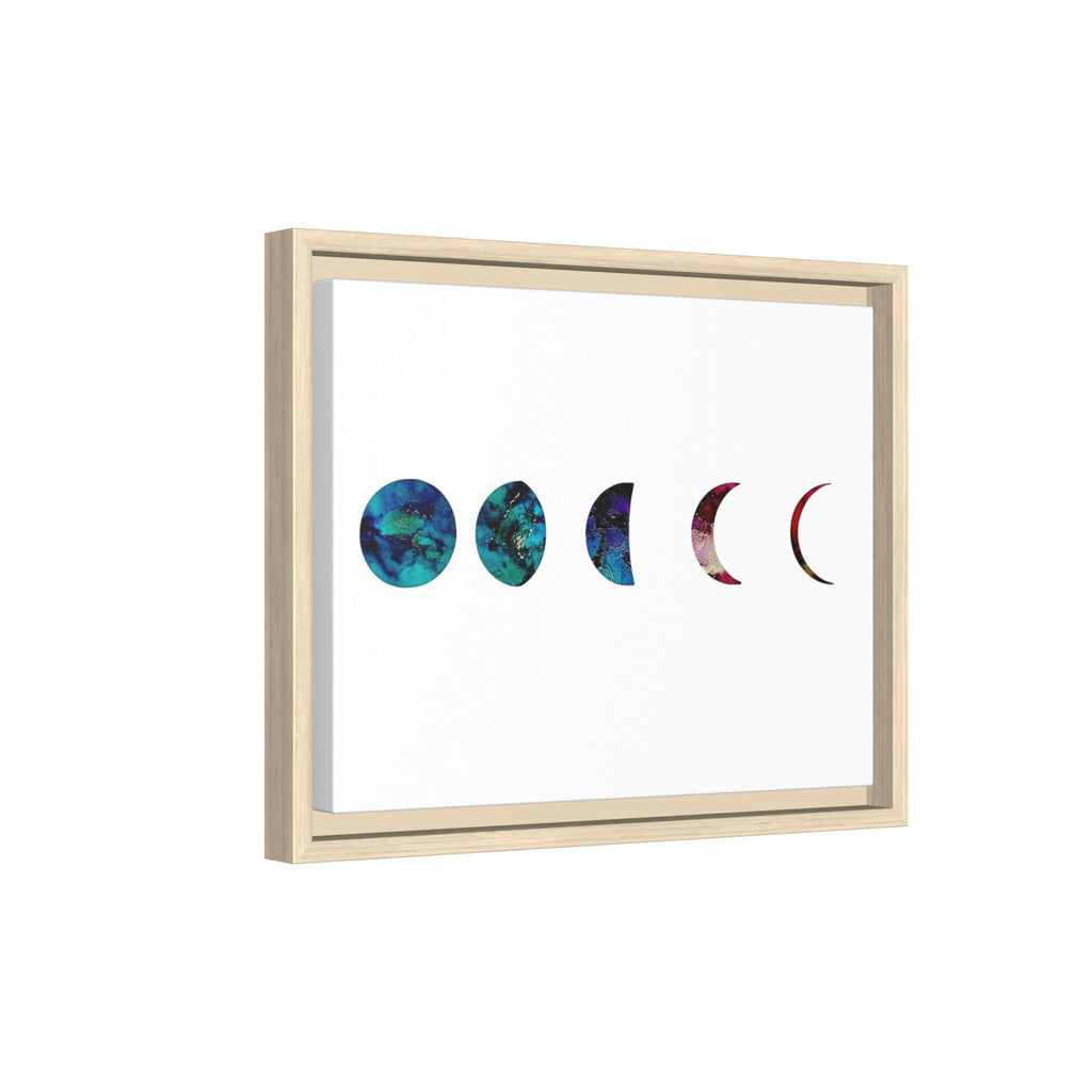 Moon Phases,Matte Canvas, Framed (Multi-color)