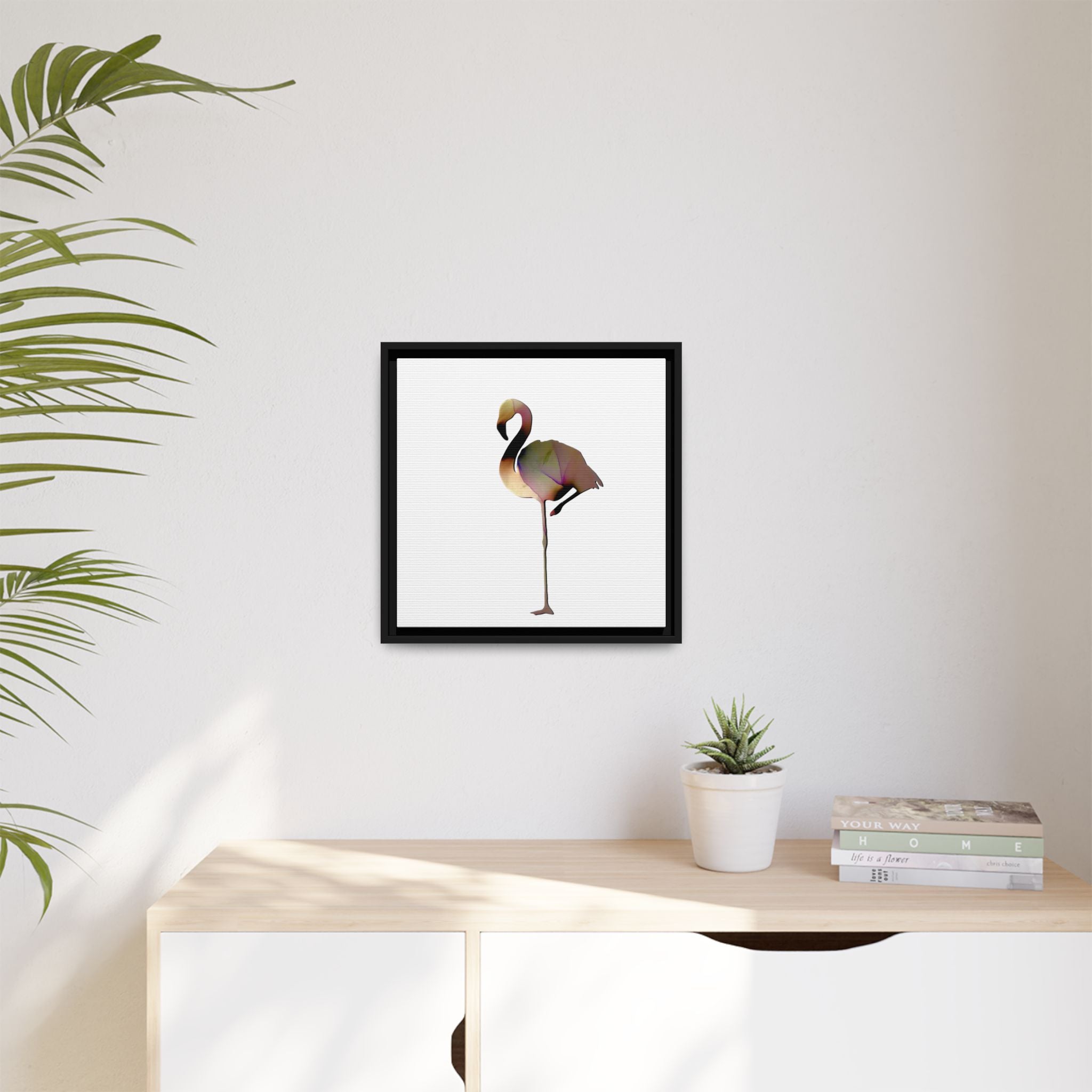 Flamingo 1, Matte Canvas, Framed (Multi-color)