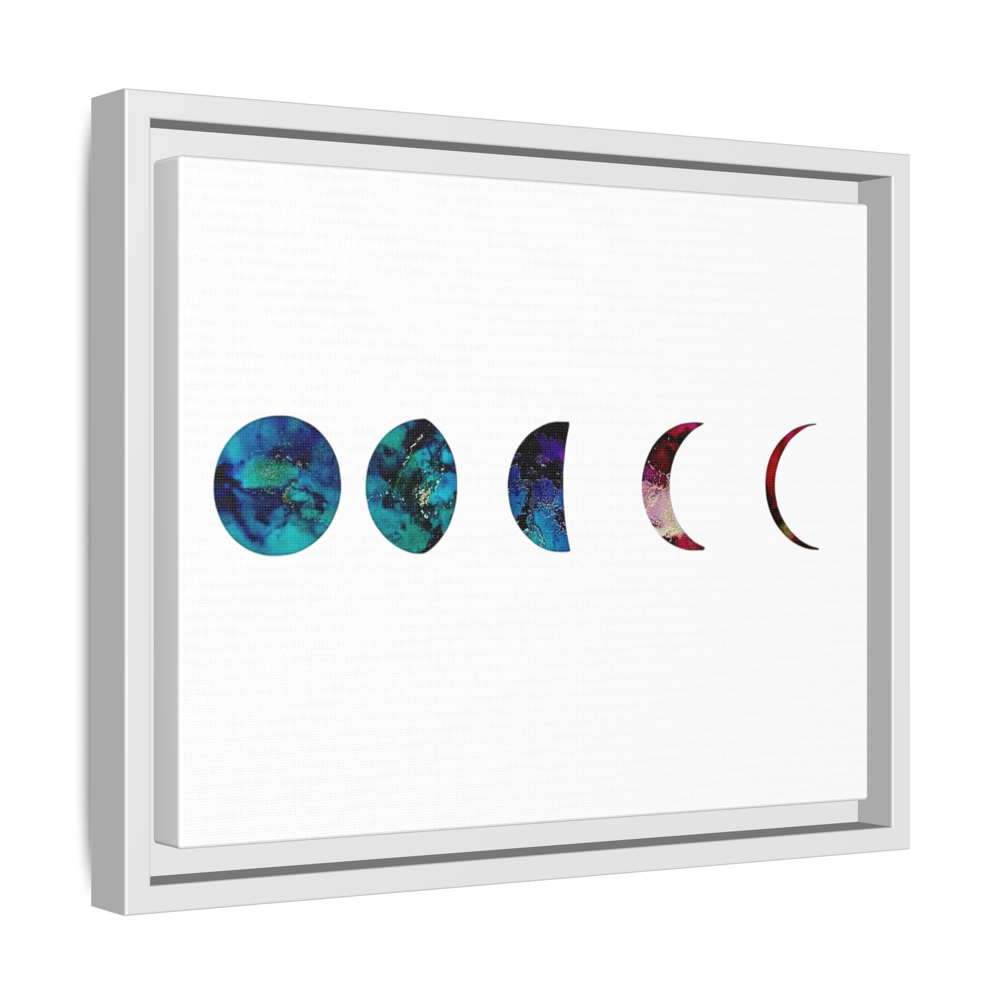 Moon Phases,Matte Canvas, Framed (Multi-color)