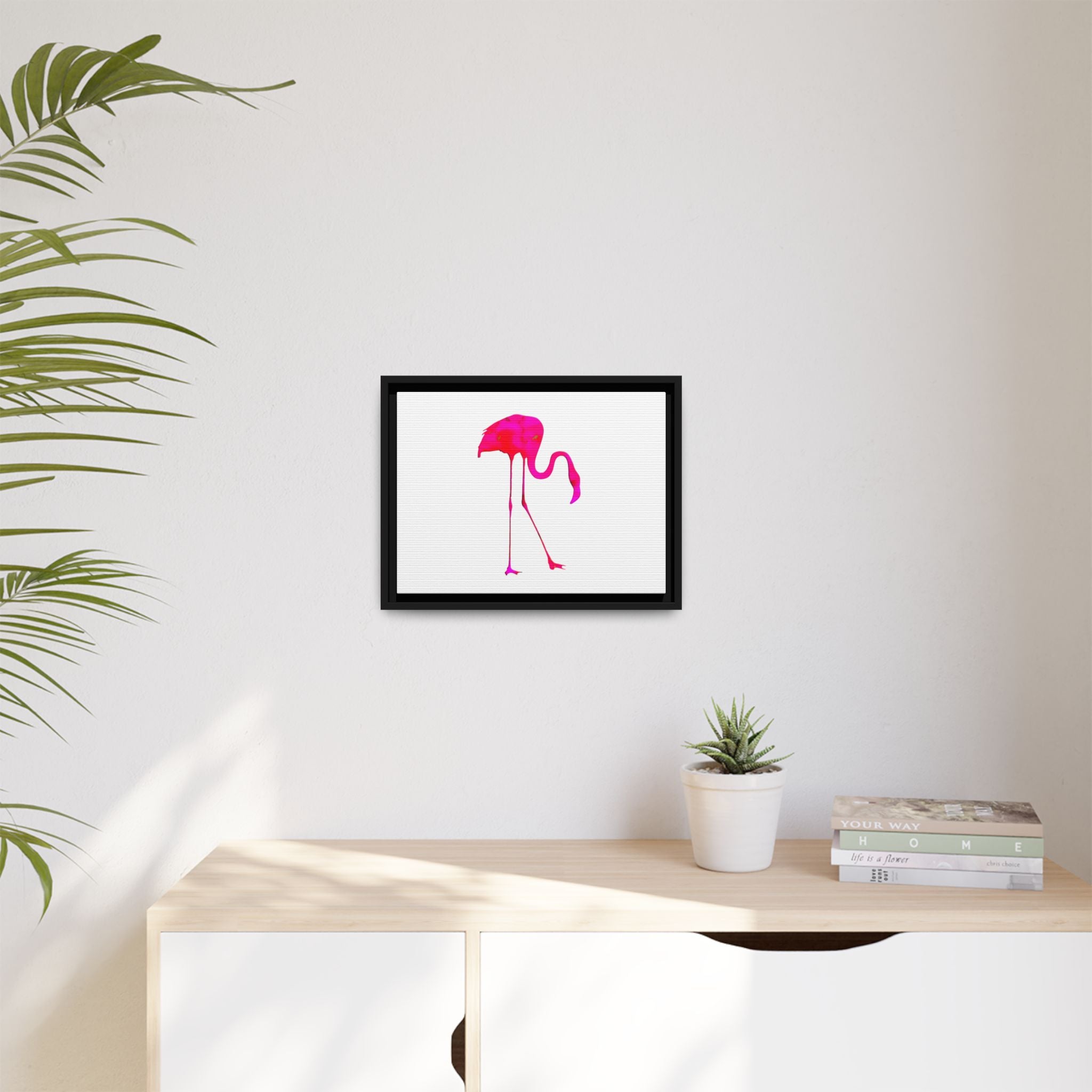 Flamingo 2, Matte Canvas, Framed (Multi-color)