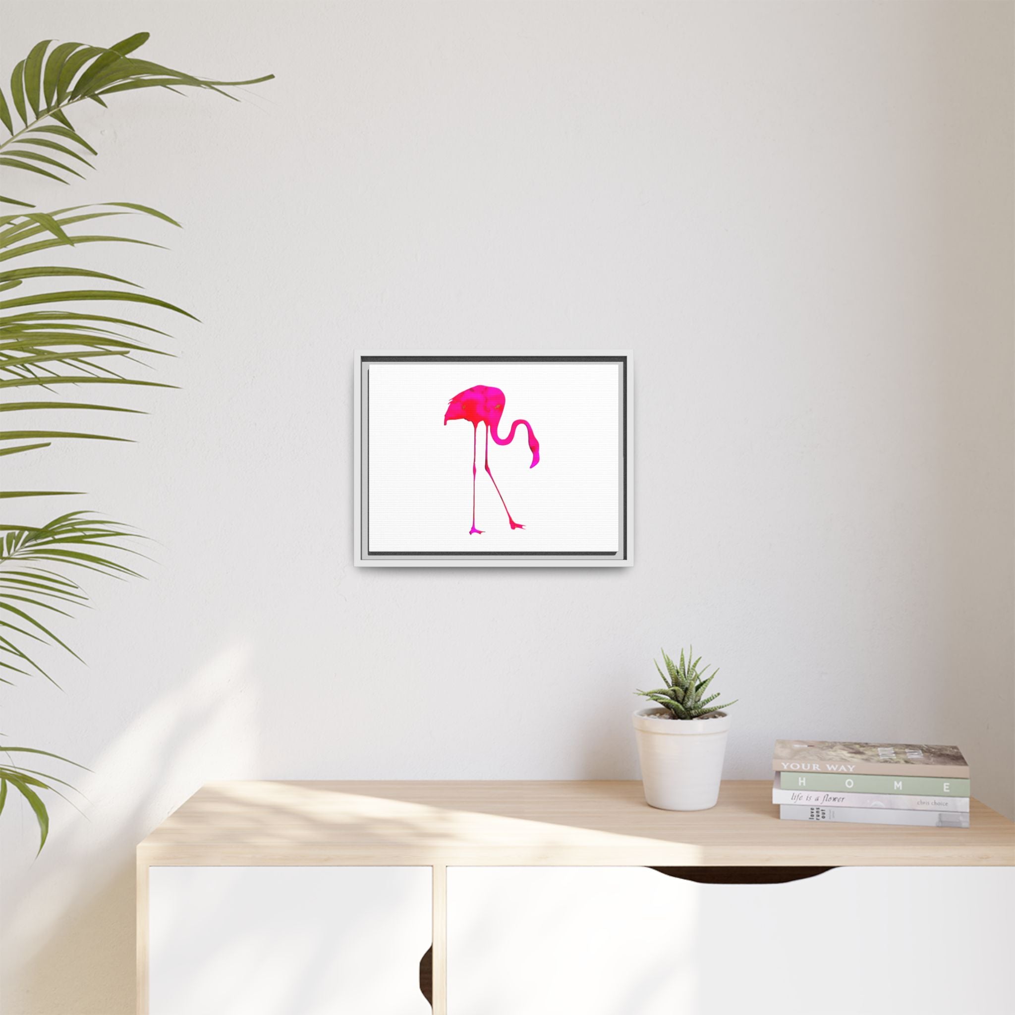 Flamingo 2, Matte Canvas, Framed (Multi-color)