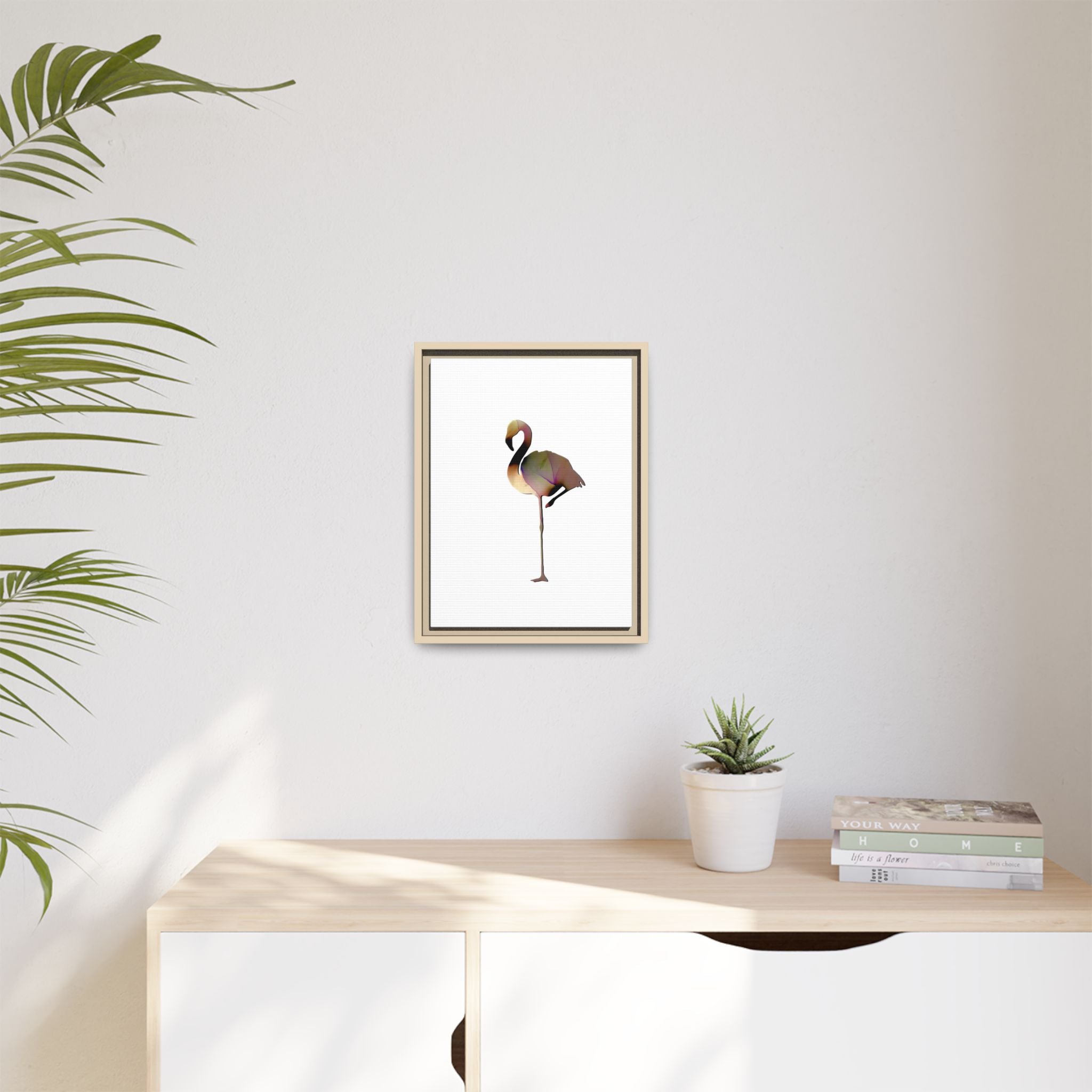 Flamingo 1, Matte Canvas, Framed (Multi-color)