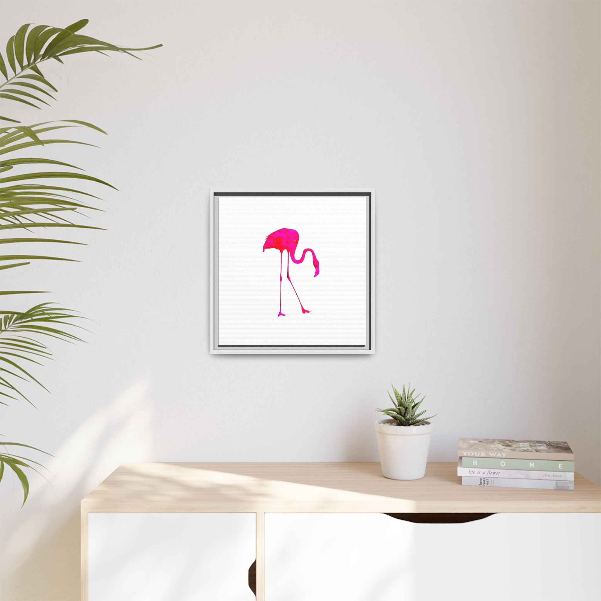 Flamingo 2, Matte Canvas, Framed (Multi-color)