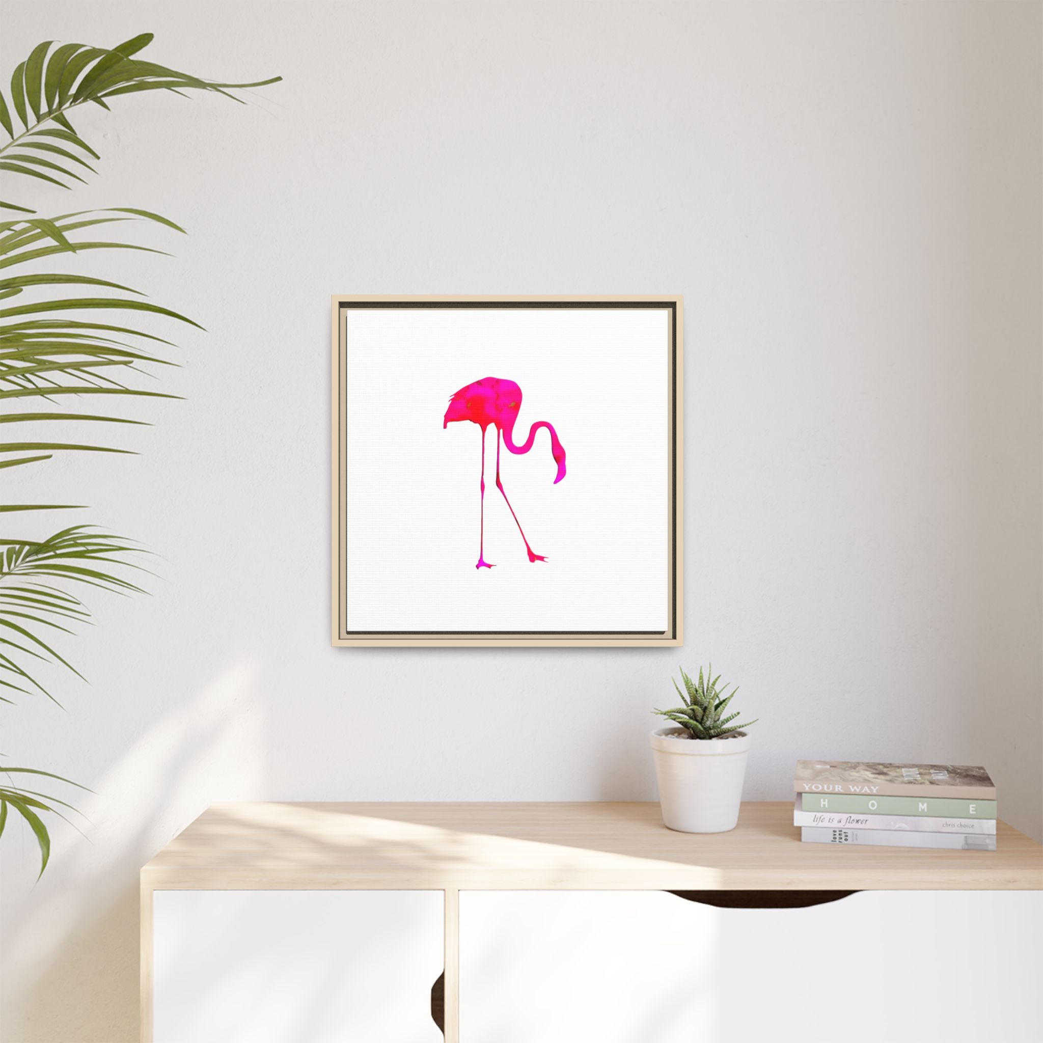 Flamingo 2, Matte Canvas, Framed (Multi-color)