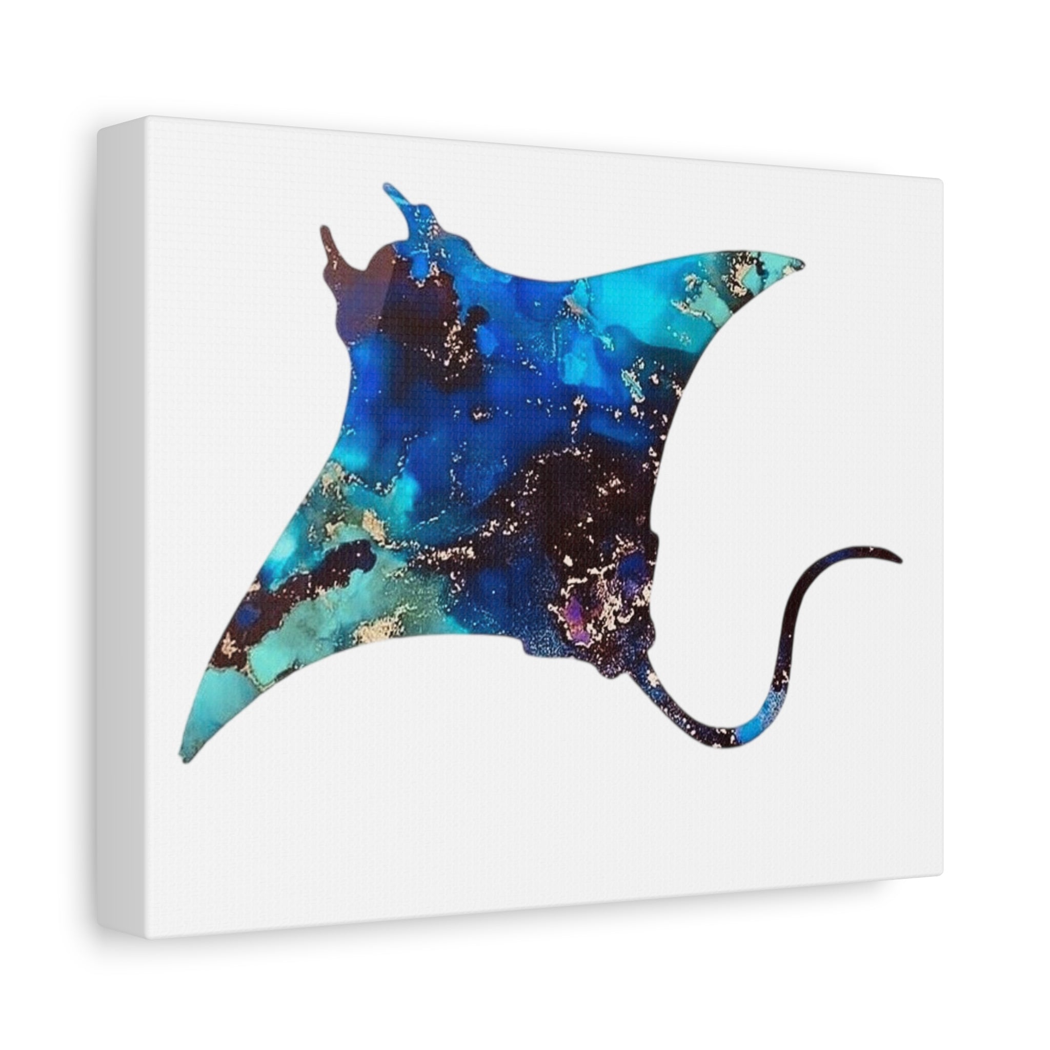 Giant Manta in Blue, Matte Canvas, Stretched, 1.25"