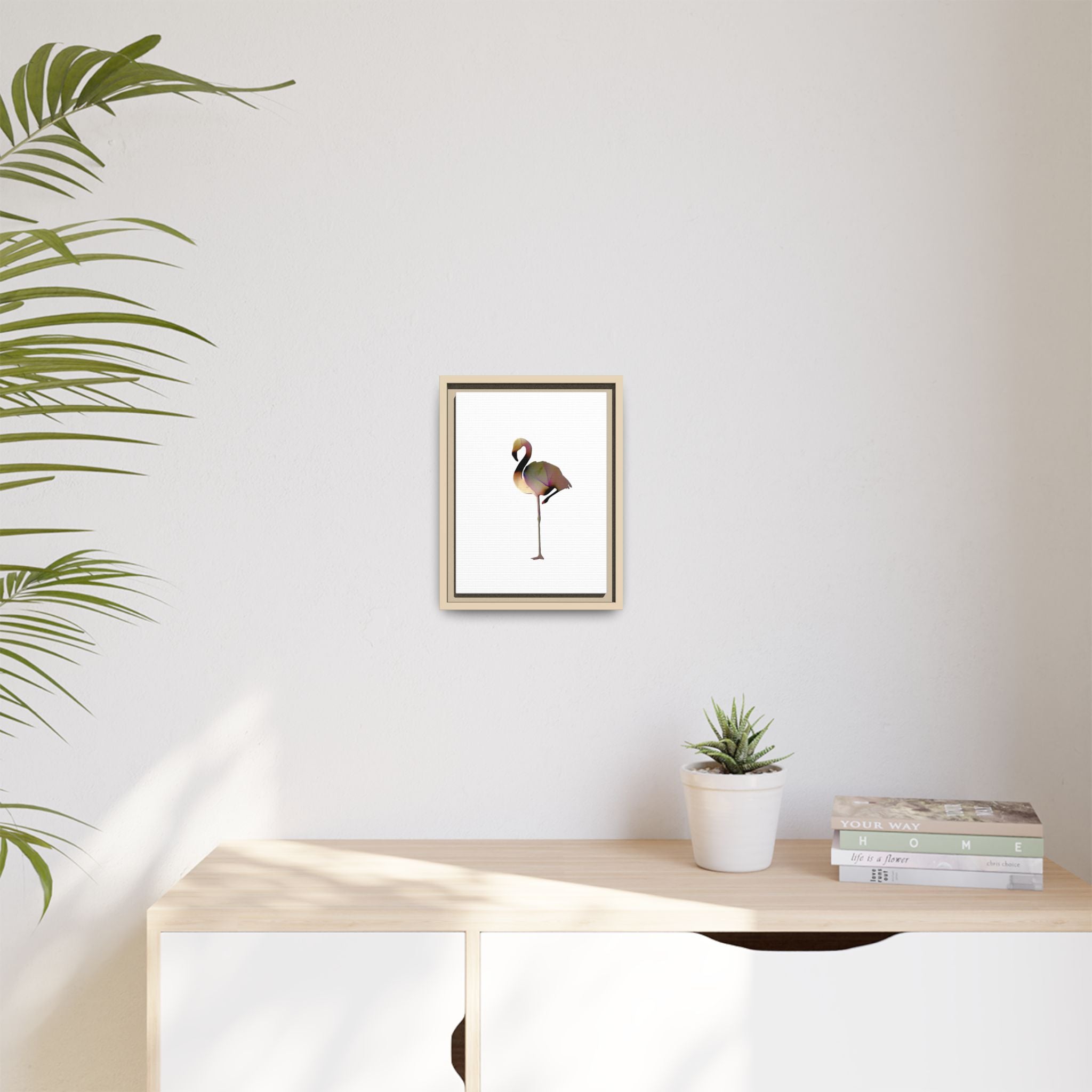 Flamingo 1, Matte Canvas, Framed (Multi-color)