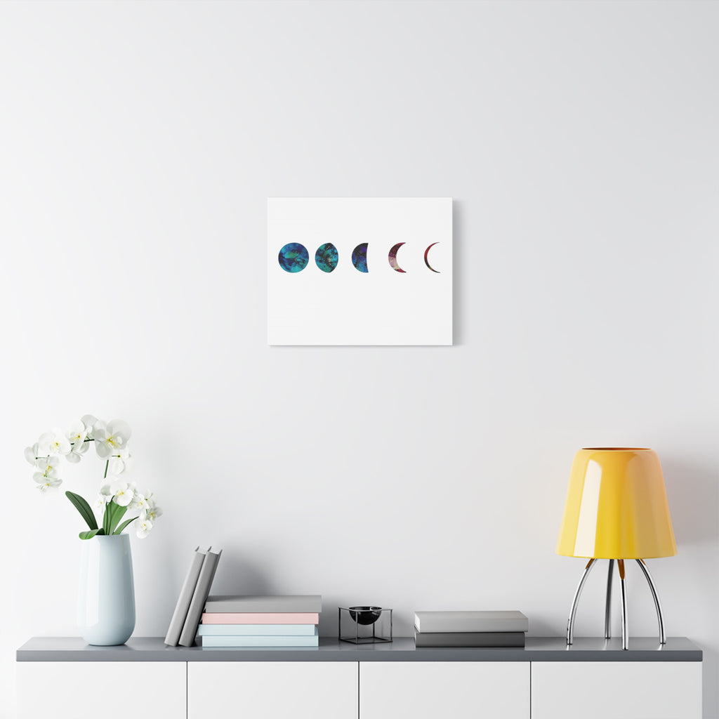 Moon Phases, Colorful, Matte Canvas, Stretched, 1.25"