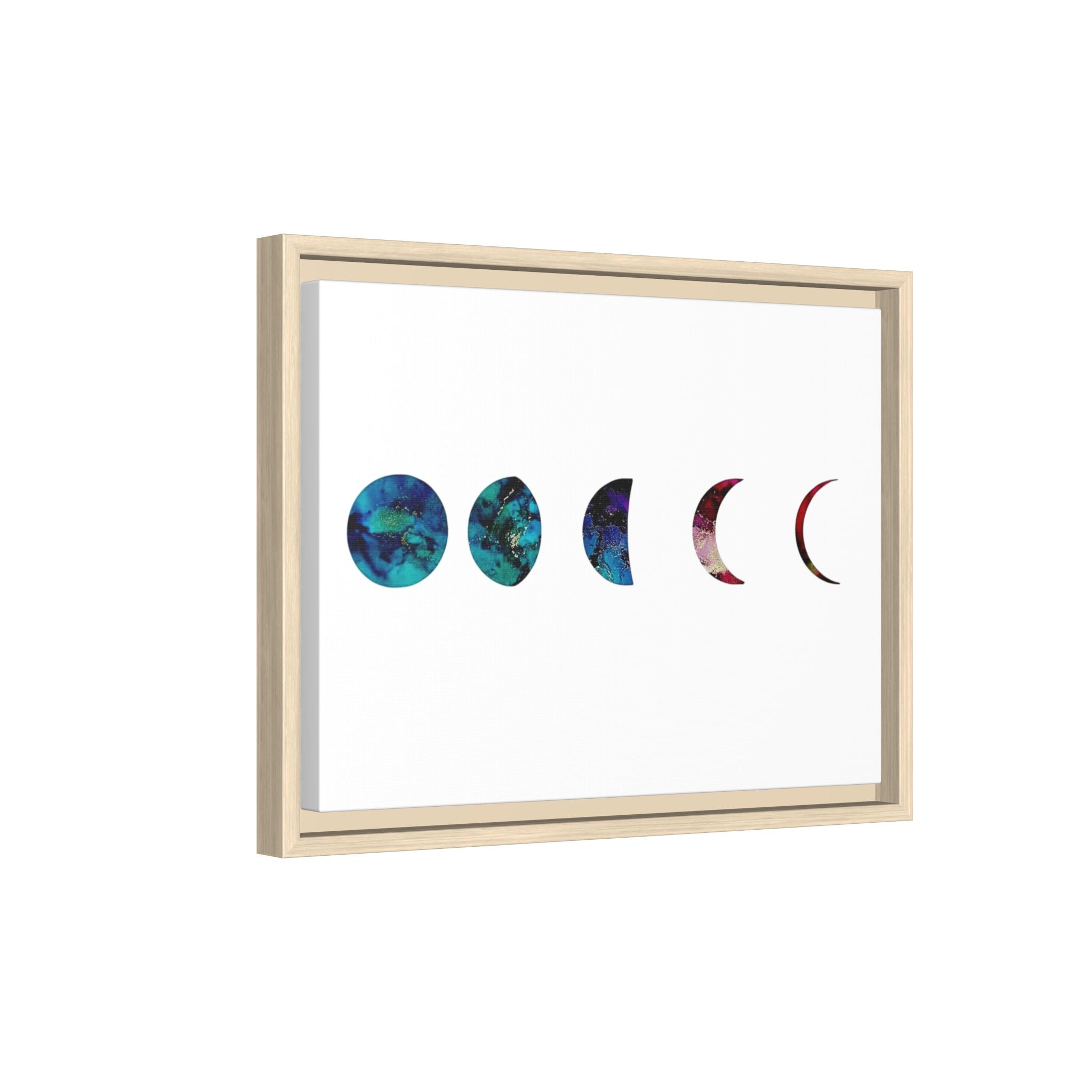 Moon Phases,Matte Canvas, Framed (Multi-color)