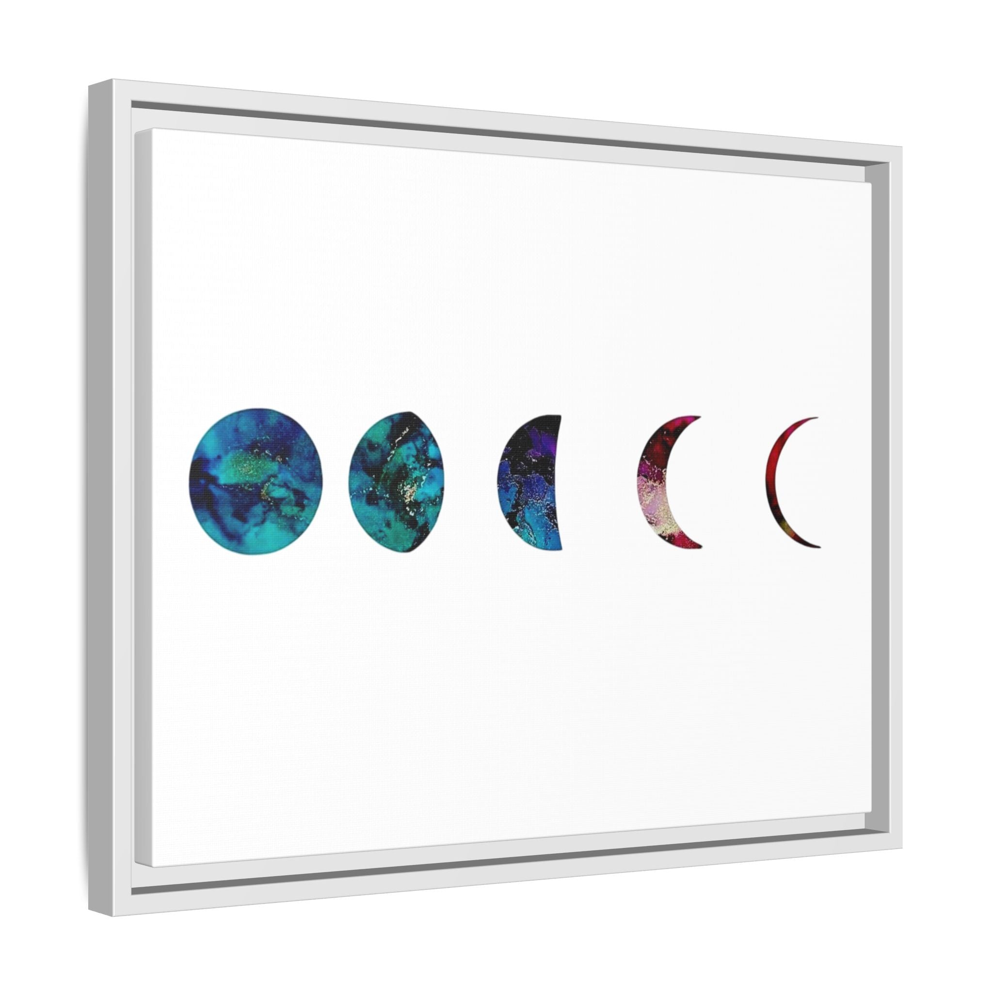 Moon Phases,Matte Canvas, Framed (Multi-color)