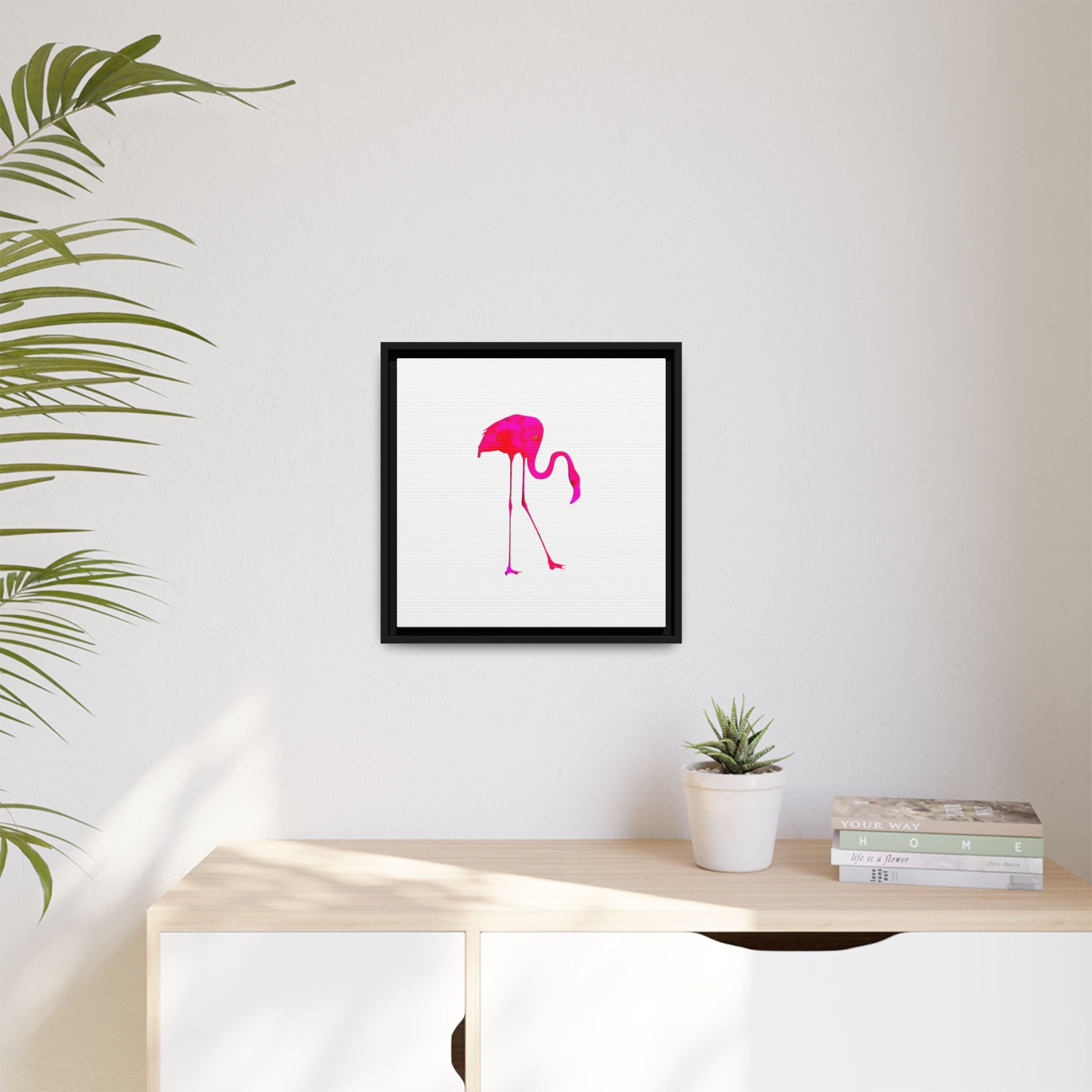 Flamingo 2, Matte Canvas, Framed (Multi-color)