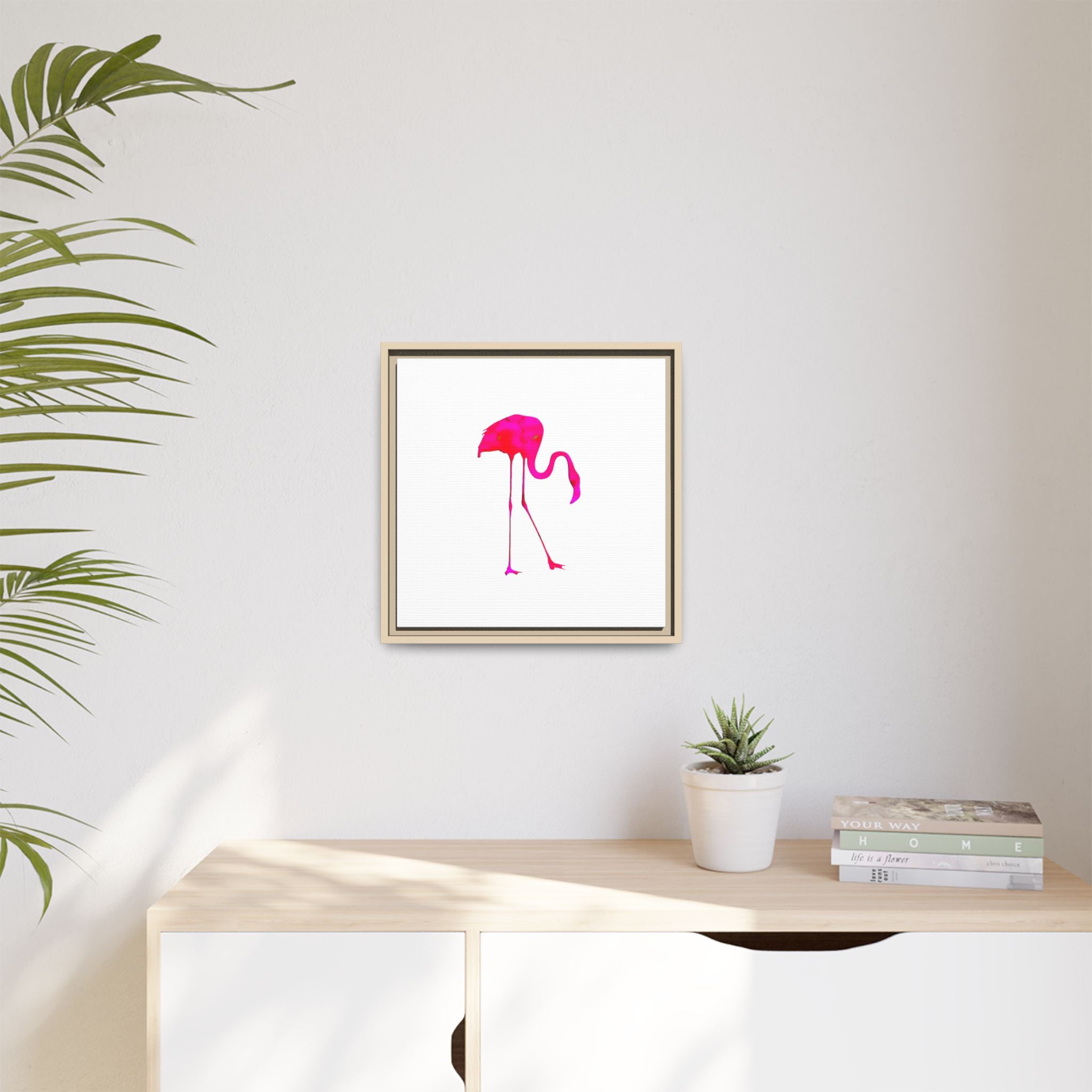 Flamingo 2, Matte Canvas, Framed (Multi-color)