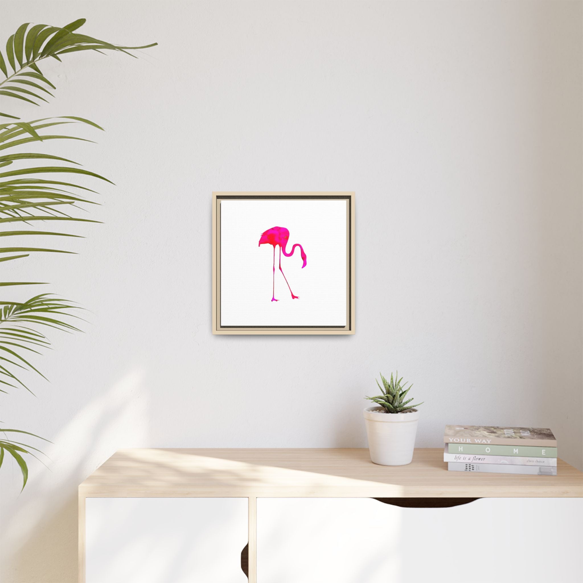 Flamingo 2, Matte Canvas, Framed (Multi-color)